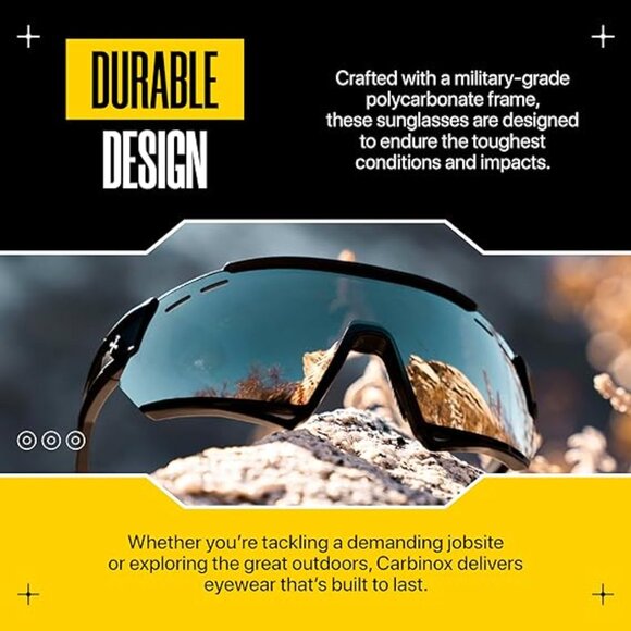CARBINOX Sports Sunglasses with Multiple Shield Lenses - Picture 5 of 6